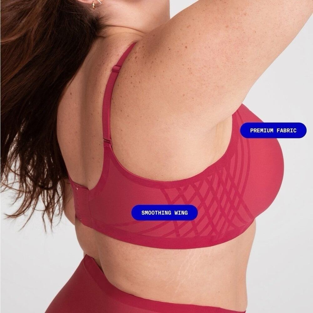 Honeylove Silhouette Bra Padded Hot Pink Smoothing Comfort Size 3X